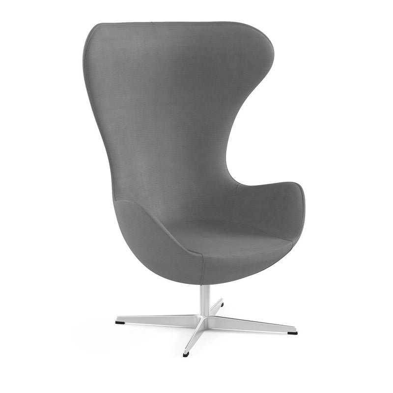 CHARLOTTE - Swivel chair. Metal structure. Foam and PVC leather. Grey