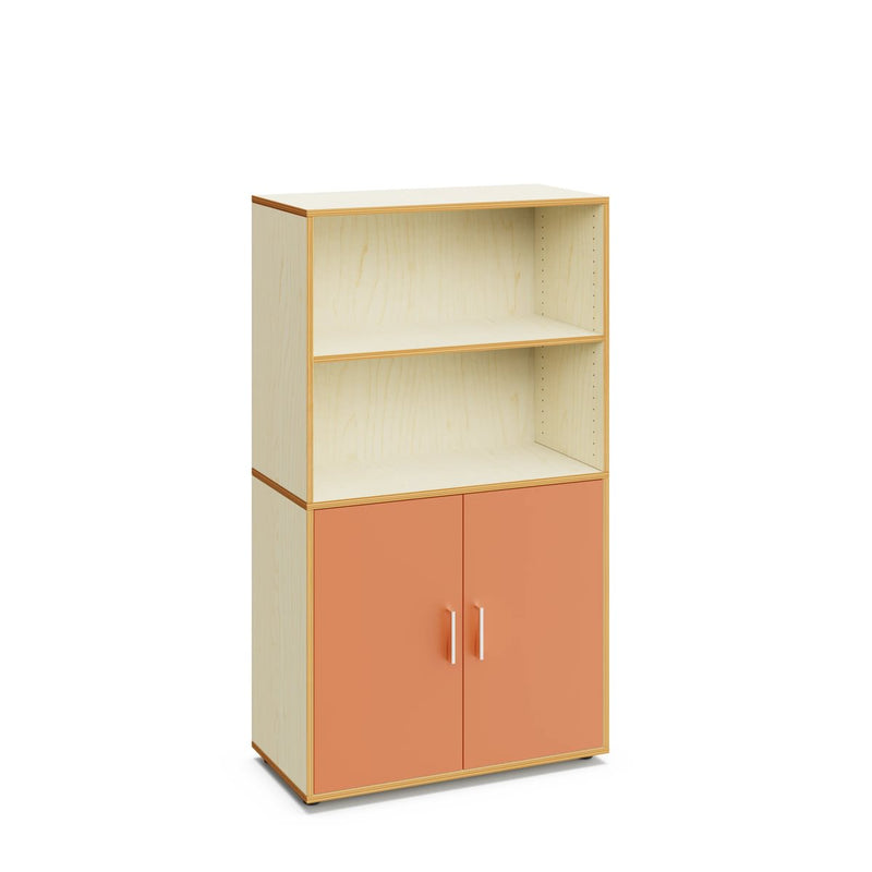 FLORA - Cabinet with 2 upper and 2 inner compartments and 2 doors in WOOD finishing with lock