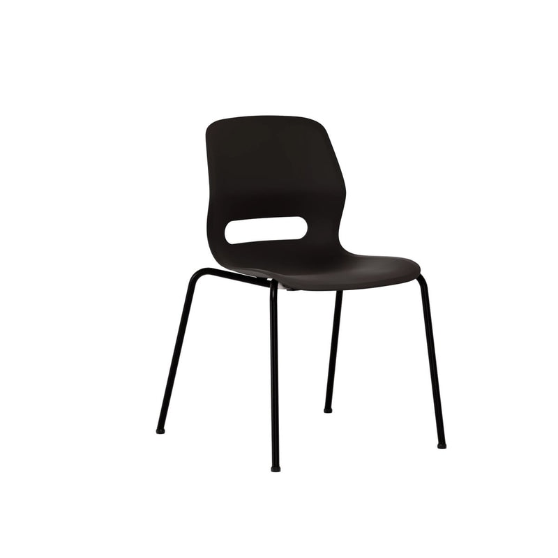 JUN BASIC - Chair with Basic Black Frame and shell GRAPHITE BLACK