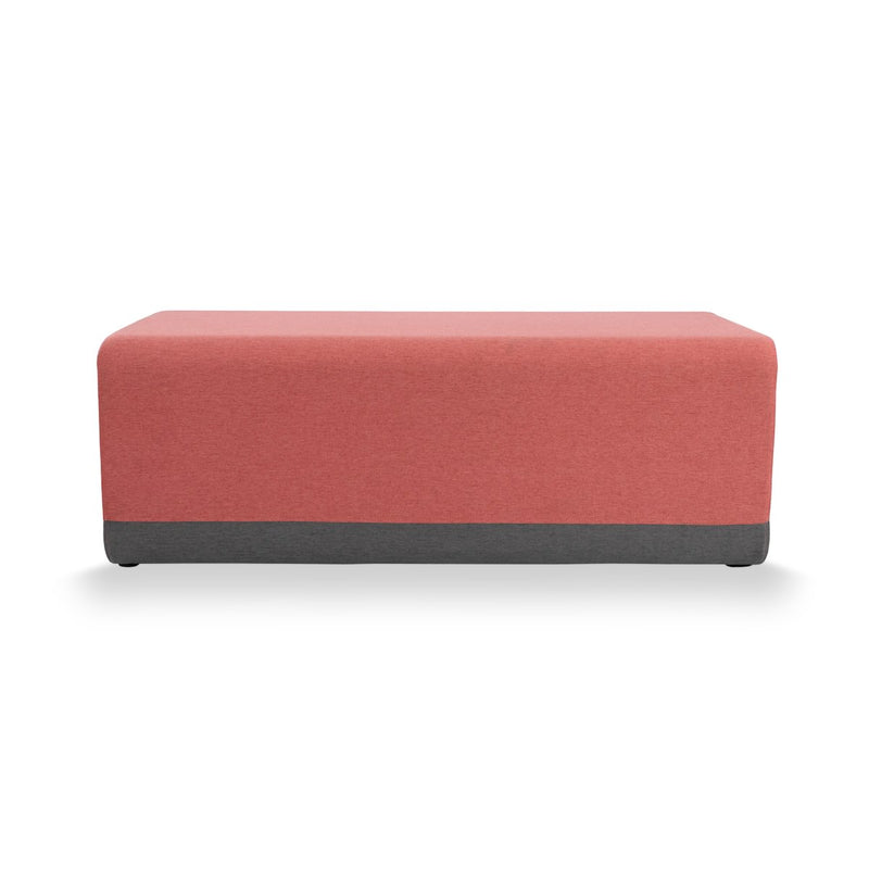 KALIN RECTANGLE - Upholstered straight sofa – Top color Terracotta Bloom
