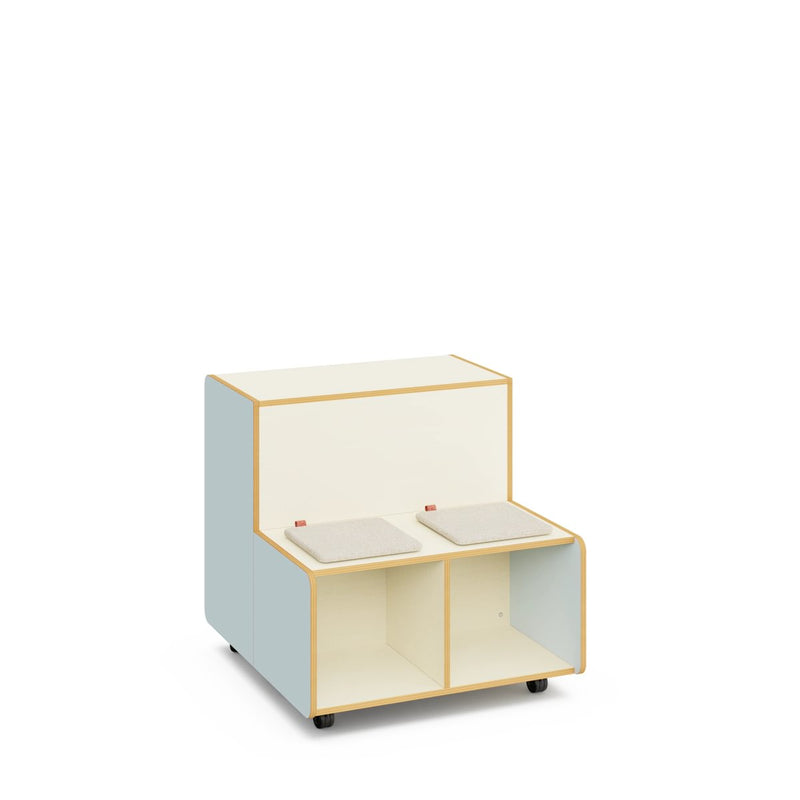 KIDO – Double-Height Tiered Cabinet – White Maple Interior – Terracotta Nova Exterior Finish