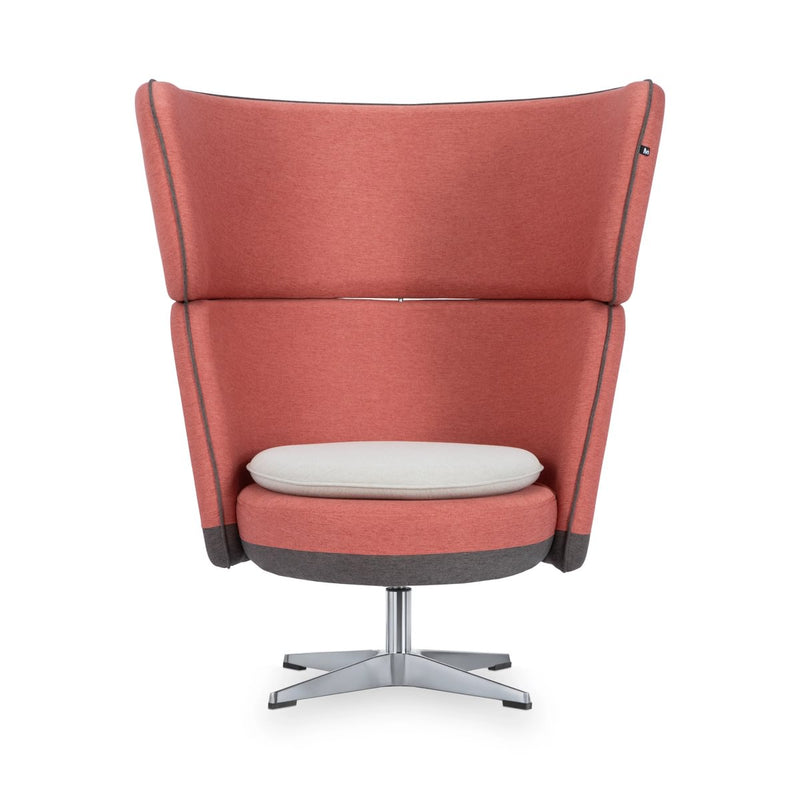 MANNY LARGE - High Armchair – Upholstered+cushion – Top color Terracotta Bloom