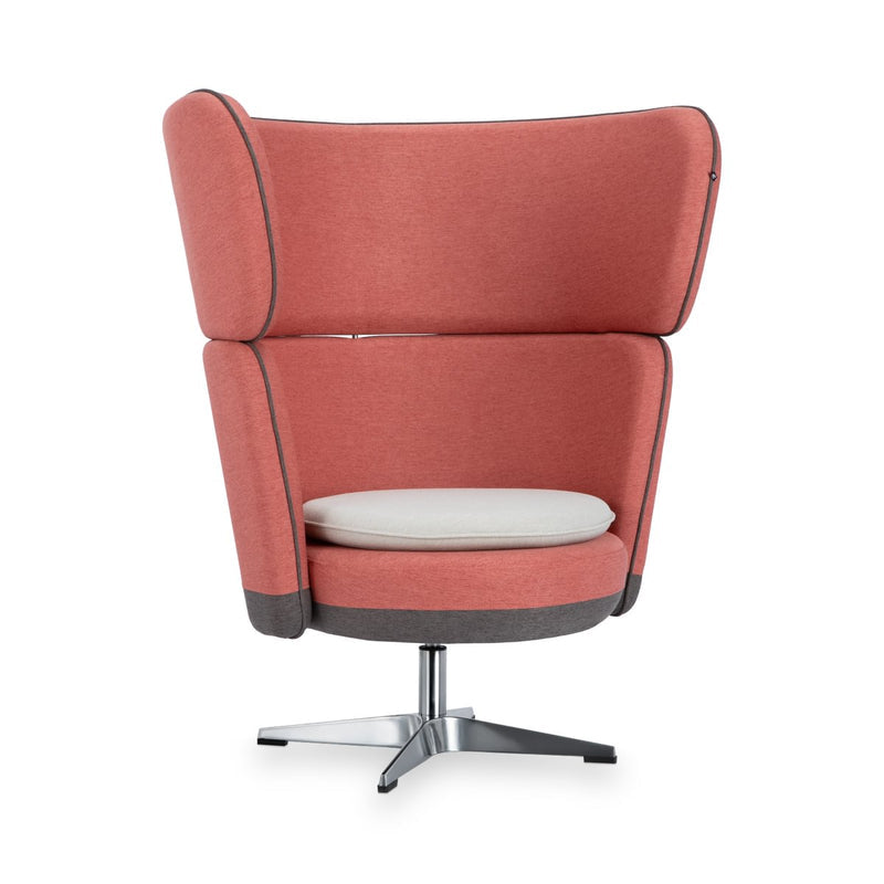 MANNY LARGE - High Armchair – Upholstered+cushion – Top color Terracotta Bloom