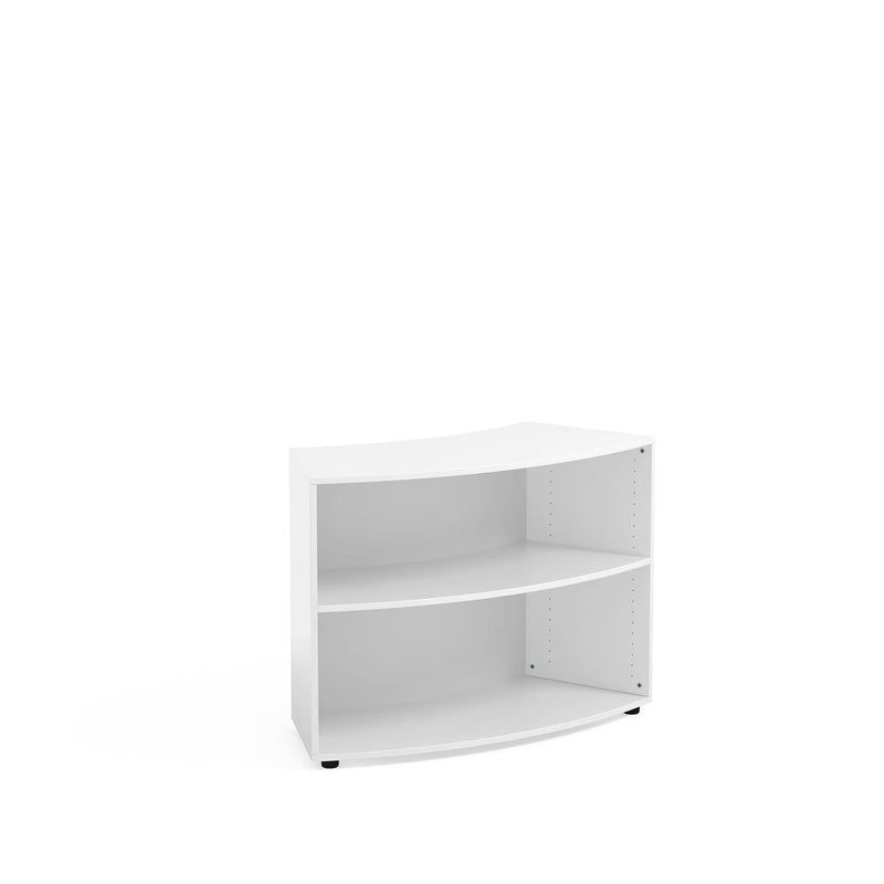 MARIE - Curved cabinet storage with 2 compartments. White