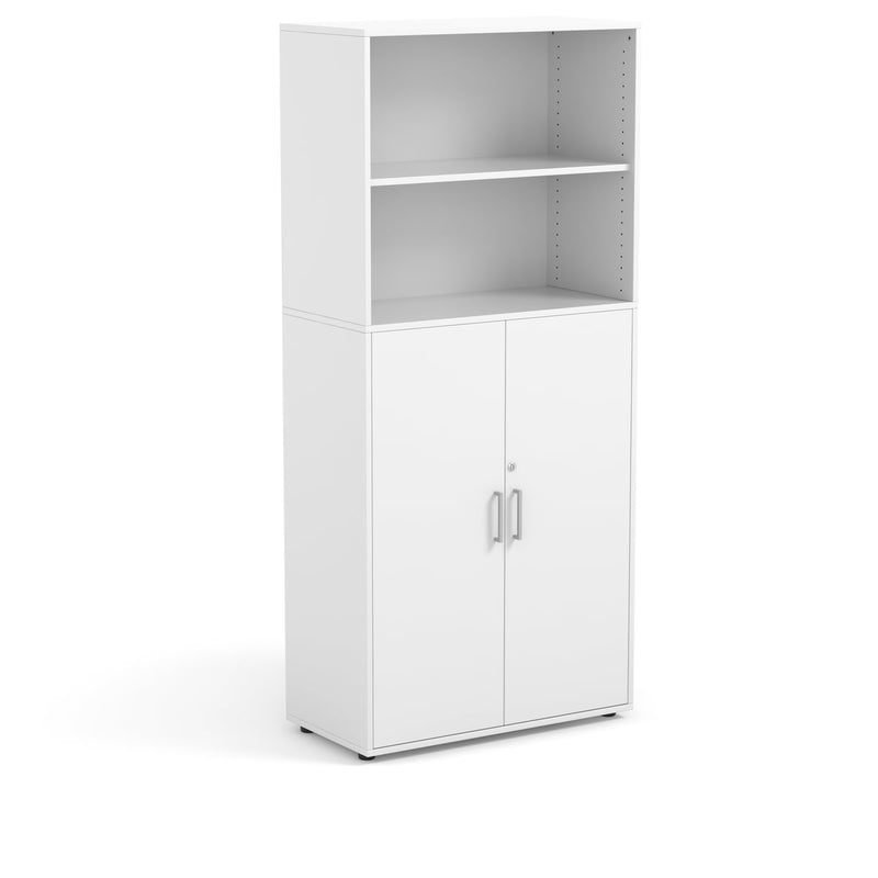 MAUD - Cabinet with 2 upper, 3 inner compartments and 2 White doors with lock