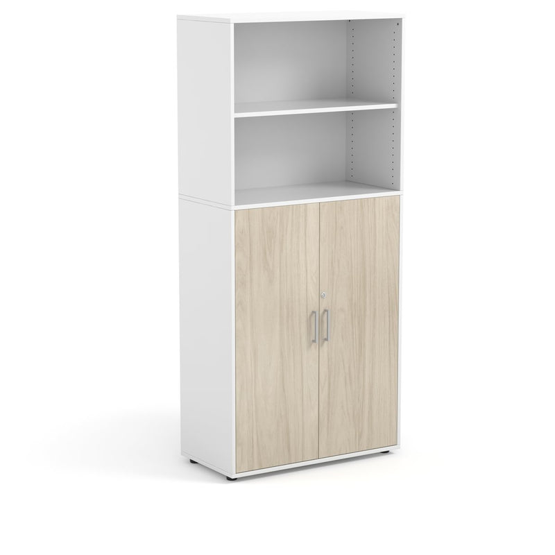 MAUD - Cabinet with 2 upper, 3 inner compartments and 2 White doors with lock