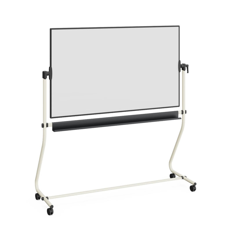 MOGI – Mobile Whiteboard, Magnetic and Reversible, with Tray – 1500×900 mm – Warm Grey