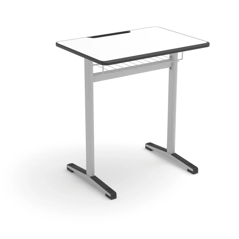 NAXEL -Single student desk. Metal frame.Tabletop polypropylene edges. Rack drawer. Size 5