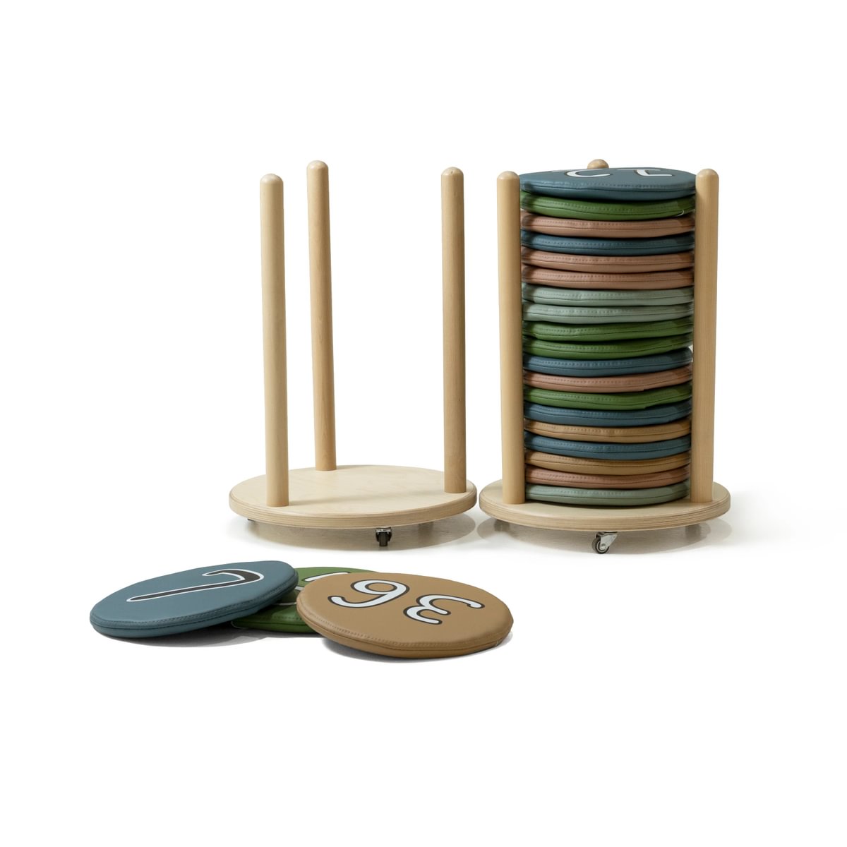 PALM - Storage rack set PLYWOOD with castors + 40 cushions
