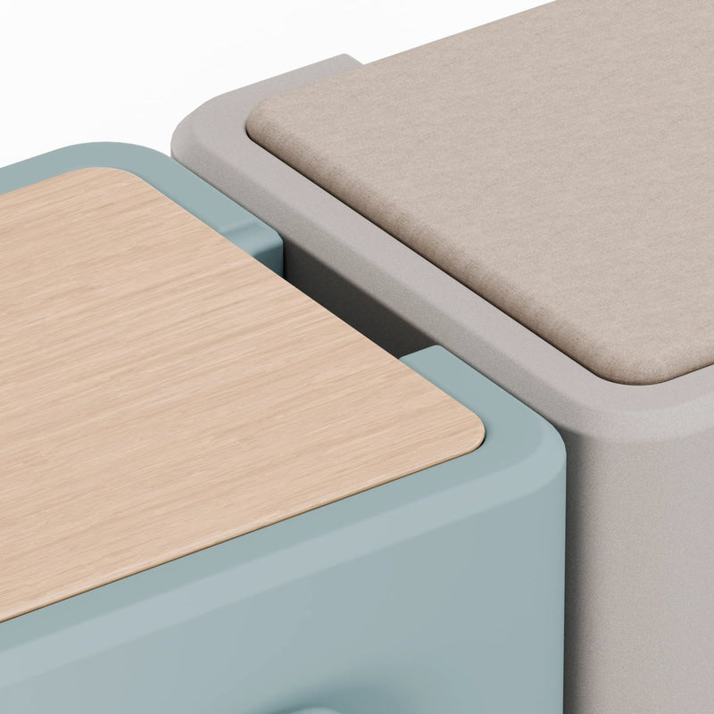 PIE WOOD TOP - TABLE-TOP FOR MODUAL SEATING Birch - 1 u