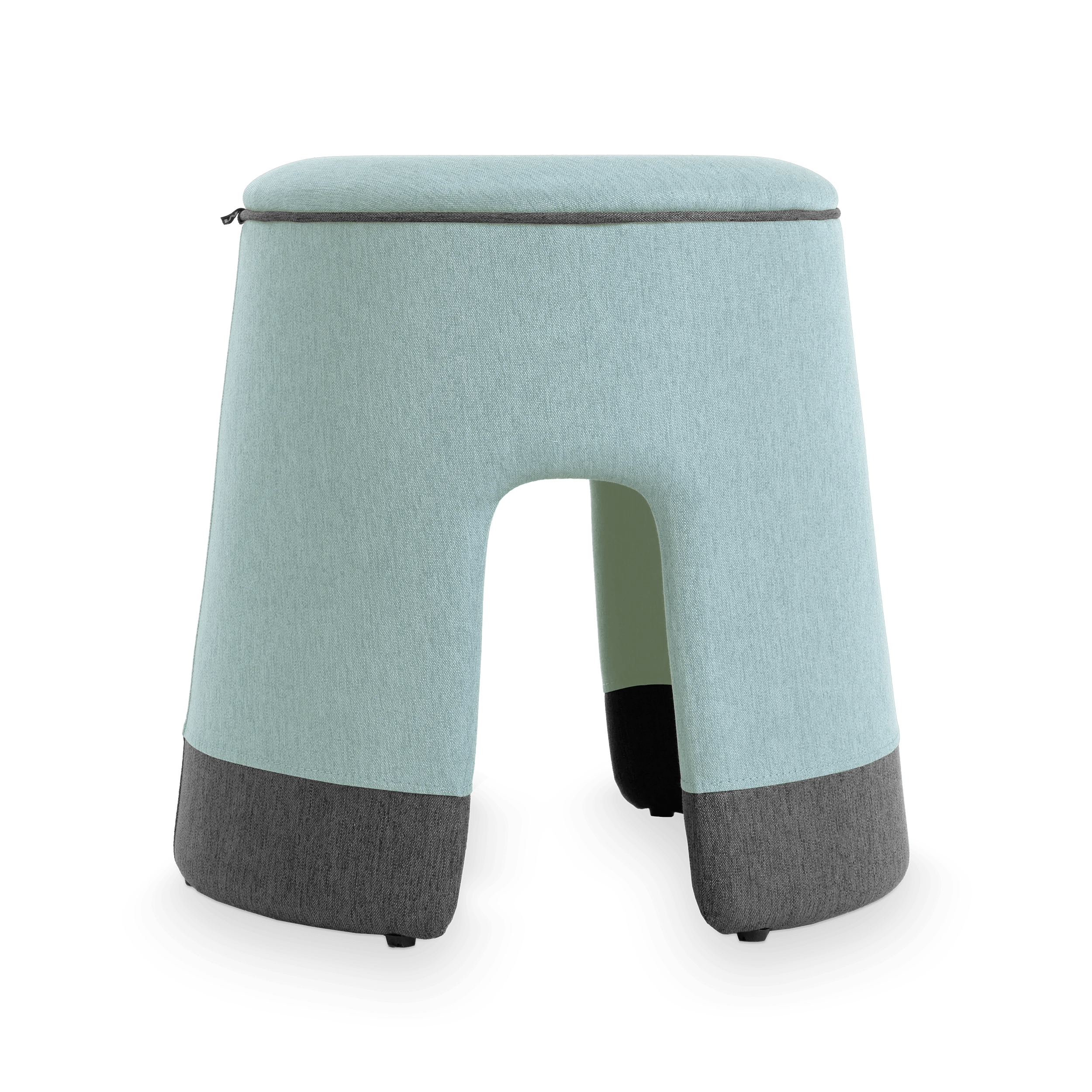 POP – Upholstered pouf – Top color Sage Mint