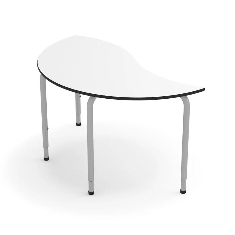 YANG – Table with Metal Frame Warm Grey – MDF + PVC Top – 1300 × 650 mm – Size 4