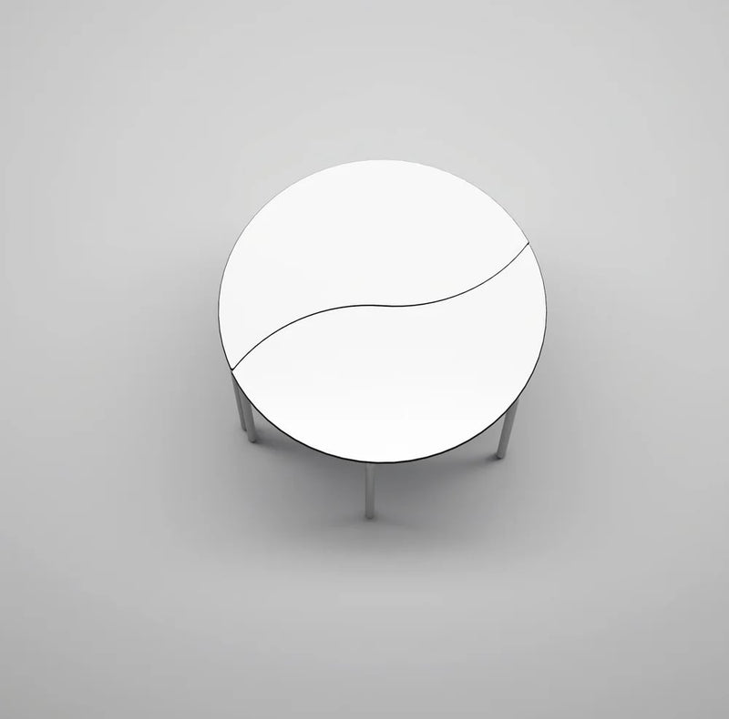 YANG – Table with Metal Frame Warm Grey – MDF + PVC Top – 1300 × 650 mm – Size 5