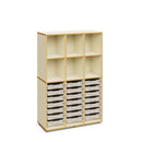 ALICE - Cabinet Maple White with 6 upper compartments and 21 Light Mint small trays