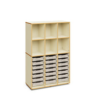 ALICE - Cabinet with 6 upper compartments and 21 white small trays