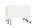 ALUFLOOP - Folding table with metal structure and MDF tabletop matt white. 1600x800 mm
