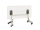 ALUFLOOP - Folding table with metal structure and MDF tabletop matt white. 1390x700 mm