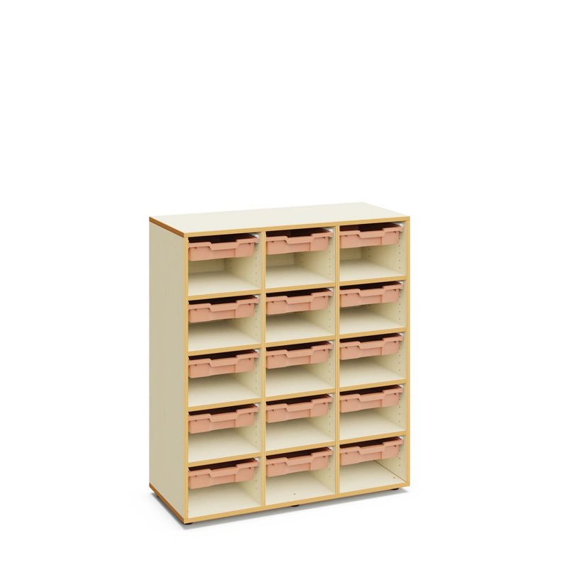 ANNIE - Cabinet with 15 spaces and 15 Turquoise small trays