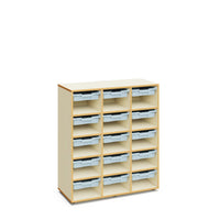 ANNIE - Cabinet Maple white with 15 compartments and 15 Light mint small trays