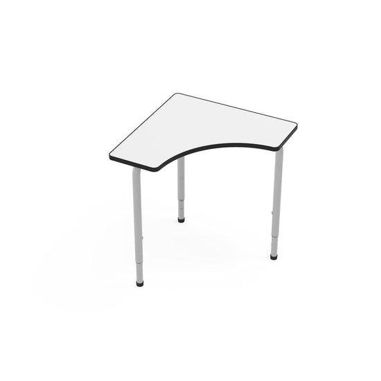 ARROW - Metal frame table. Black core MDF+ injected edge 685x685 mm. White. S4-S6 adjustable