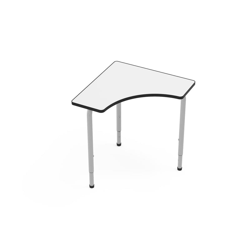 ARROW - Metal frame table. Black core MDF+ injected edge 685x685 mm. White. S4-S6 adjustable