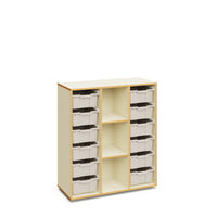 BLAIR - Cabinet with 3 columns and 12 large light blue trays