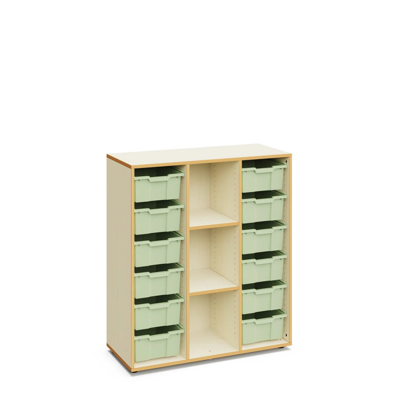 BLAIR - Cabinet with 3 columns and 12 large light terracota trays