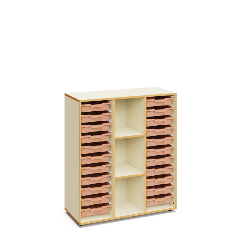 BLAIR - Cabinet with 3 columns and 22 small white trays