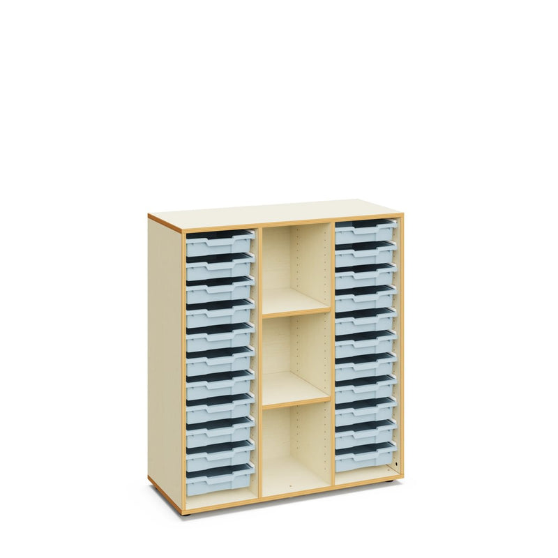 BLAIR - Cabinet with 3 columns and 22 small ochre trays
