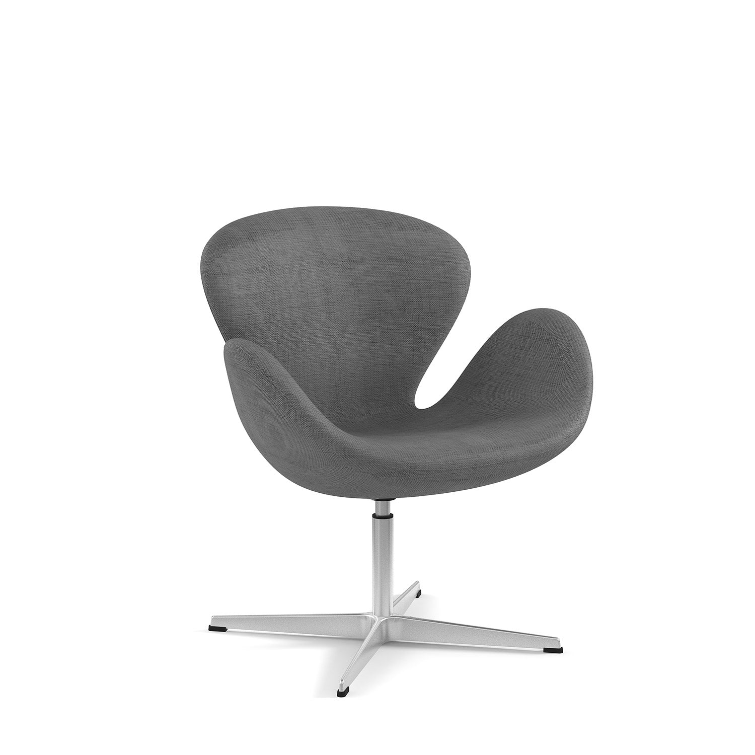 CHLOE - Grey anthracite waiting chair with 4 stars aluminum base