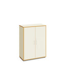 EMMY - Cabinet with 3 inner compartments and 2 doors White with lock- Maple White