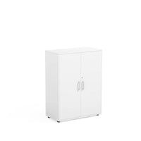 EMMY - Cabinet Maple White with 3 inner compartments and 2 doors Terracota with lock.