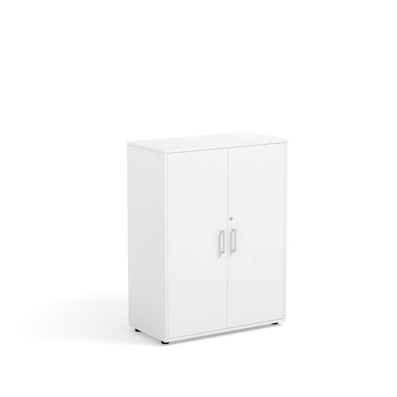 EMMY - Cabinet Maple White with 3 inner compartments and 2 doors Terracota with lock.