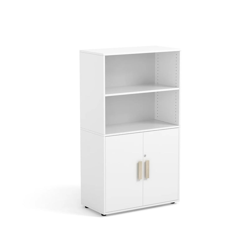 FLORA - Cabinet with 2 upper, 2 inner compartments and 2 doors White with lock
