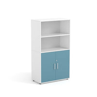 FLORA - Cabinet with 2 upper, 2 inner compartments and 2 doors Maple White with lock