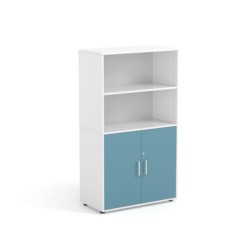 FLORA - Cabinet with 2 upper, 2 inner compartments and 2 doors Blue Glaciar with lock