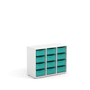 GRACE - Cabinet Maple White with 12 warm grey big trays