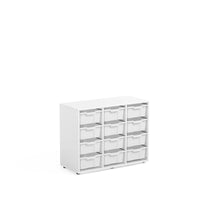 GRACE - Cabinet Maple White with 12 warm grey big trays