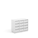 GRACE - Cabinet Maple White with 12 light terracota big trays