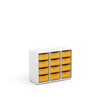 GRACE - Cabinet Maple White with 12 warm grey big trays