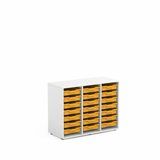 GRACE - Cabinet Maple White with 12 light blue big trays