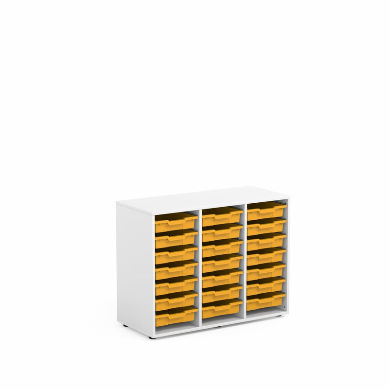 GRACE - Cabinet Maple White with 12 light blue big trays