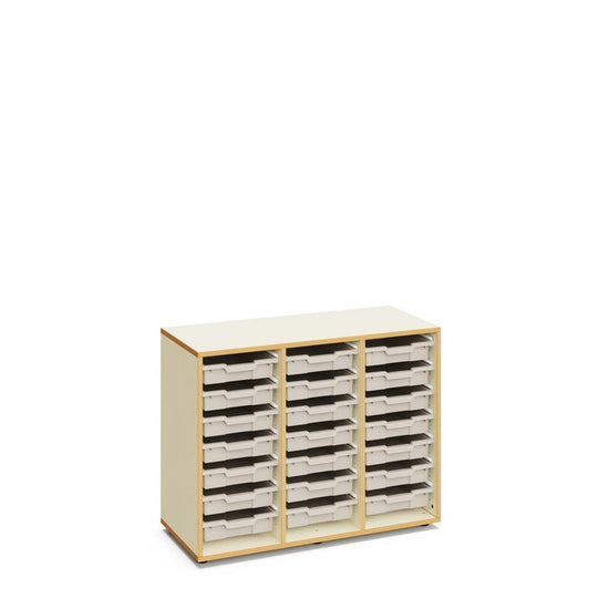 GRACE - Cabinet with 21 Ochre small trays