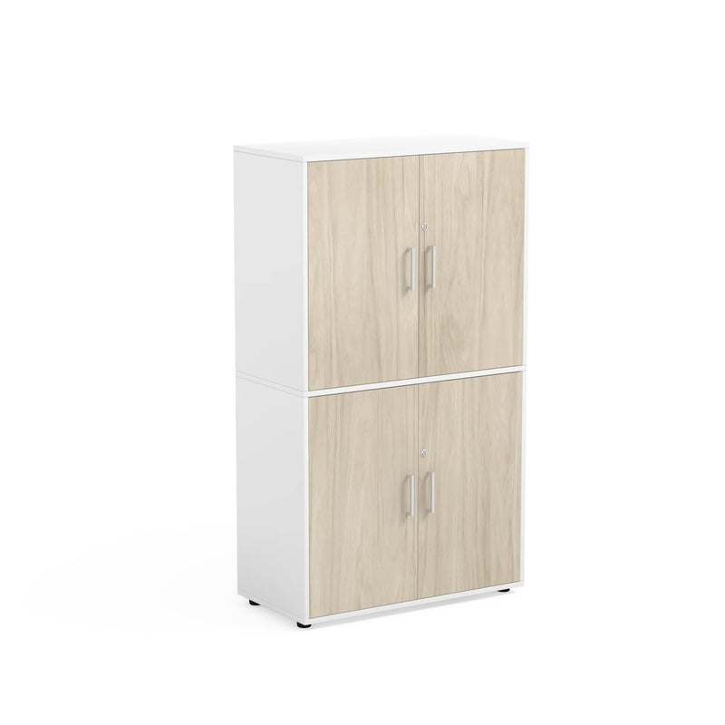 INGE - Cabinet Maple White with 4 inner compartments and 4 doors Blue Glaciar with lock