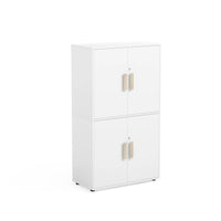 INGE - Cabinet Maple White with 4 inner compartments and 4 doors Terracota, with lock