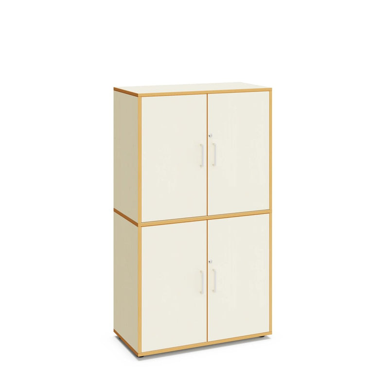 INGE - Cabinet Maple White with 4 inner compartments and 4 doors Terracota, with lock