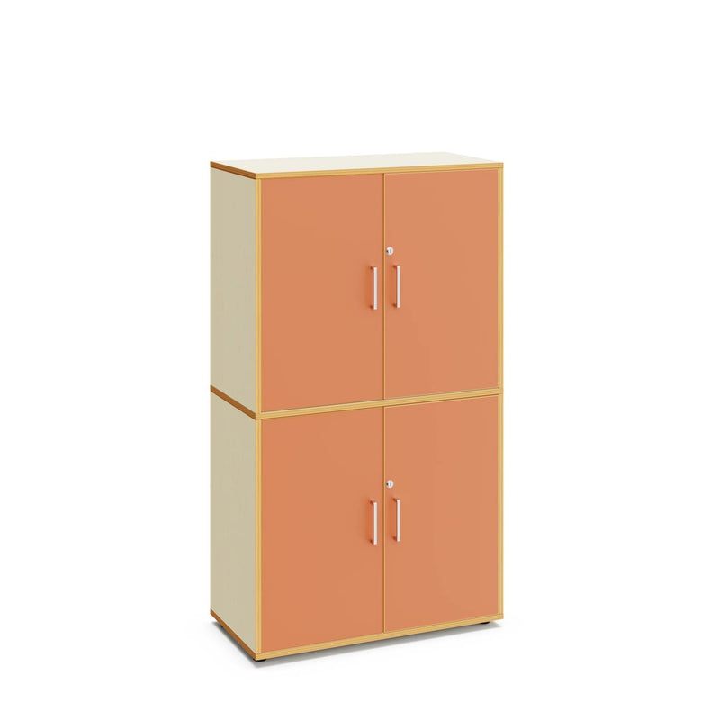 INGE - Cabinet Maple White with 4 inner compartments and 4 doors Blue Glaciar with lock