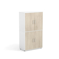 INGE - Cabinet Maple White with 4 inner compartments and 4 doors Blue Glaciar with lock