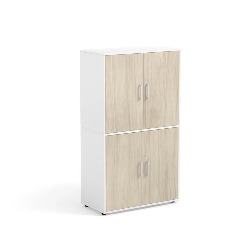 INGE - Cabinet Maple White with 4 inner compartments and 4 doors Terracota, with lock
