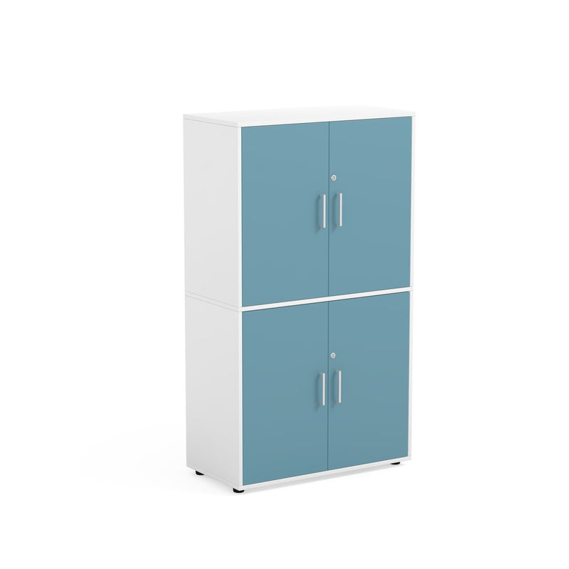 INGE - Cabinet with 4 inner compartments and 4 doors navy blue with lock